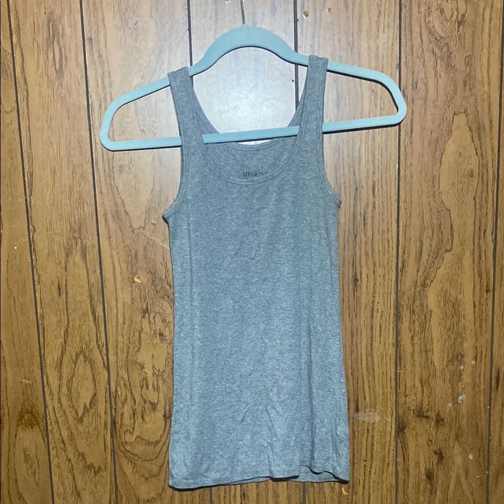 Merona Gray Fitted Sleeveless Tank Top